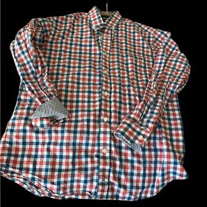 Tailor Byrd Men's ‎ 100% cotton light weight Button down Shirt Sz Large